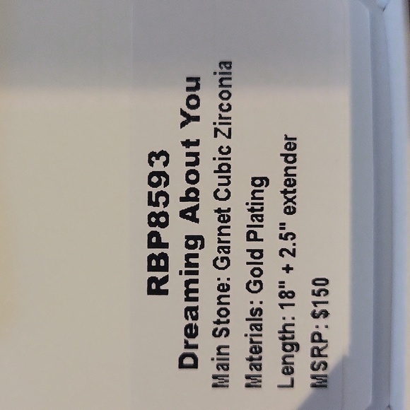 BOMB PARTY 💭"Dreaming About You" Gorgeous Garnet Cubic Zirconia Necklace - Picture 3 of 4